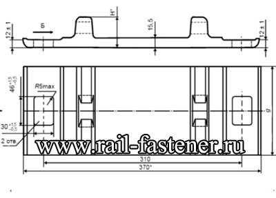 KB65 Tie Plate drawing